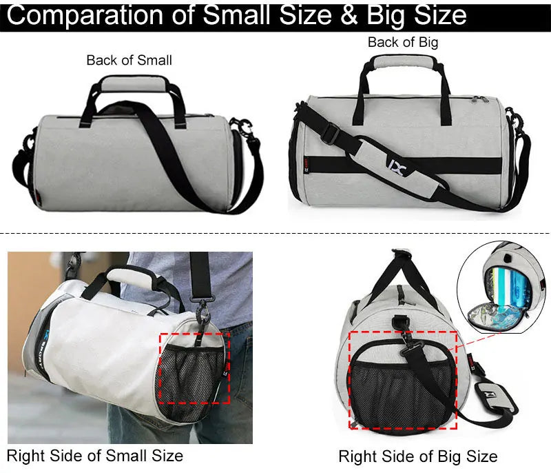 Gym Bag with Shoe Compartment