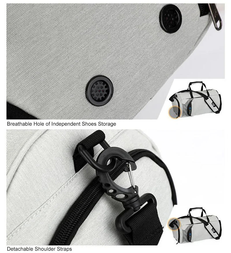 Gym Bag with Shoe Compartment