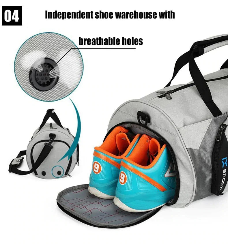 Gym Bag with Shoe Compartment